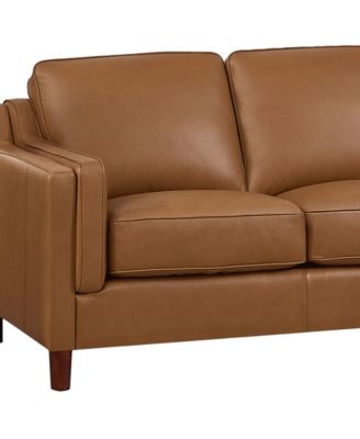 Bella 60" Top Grain Leather Loveseat