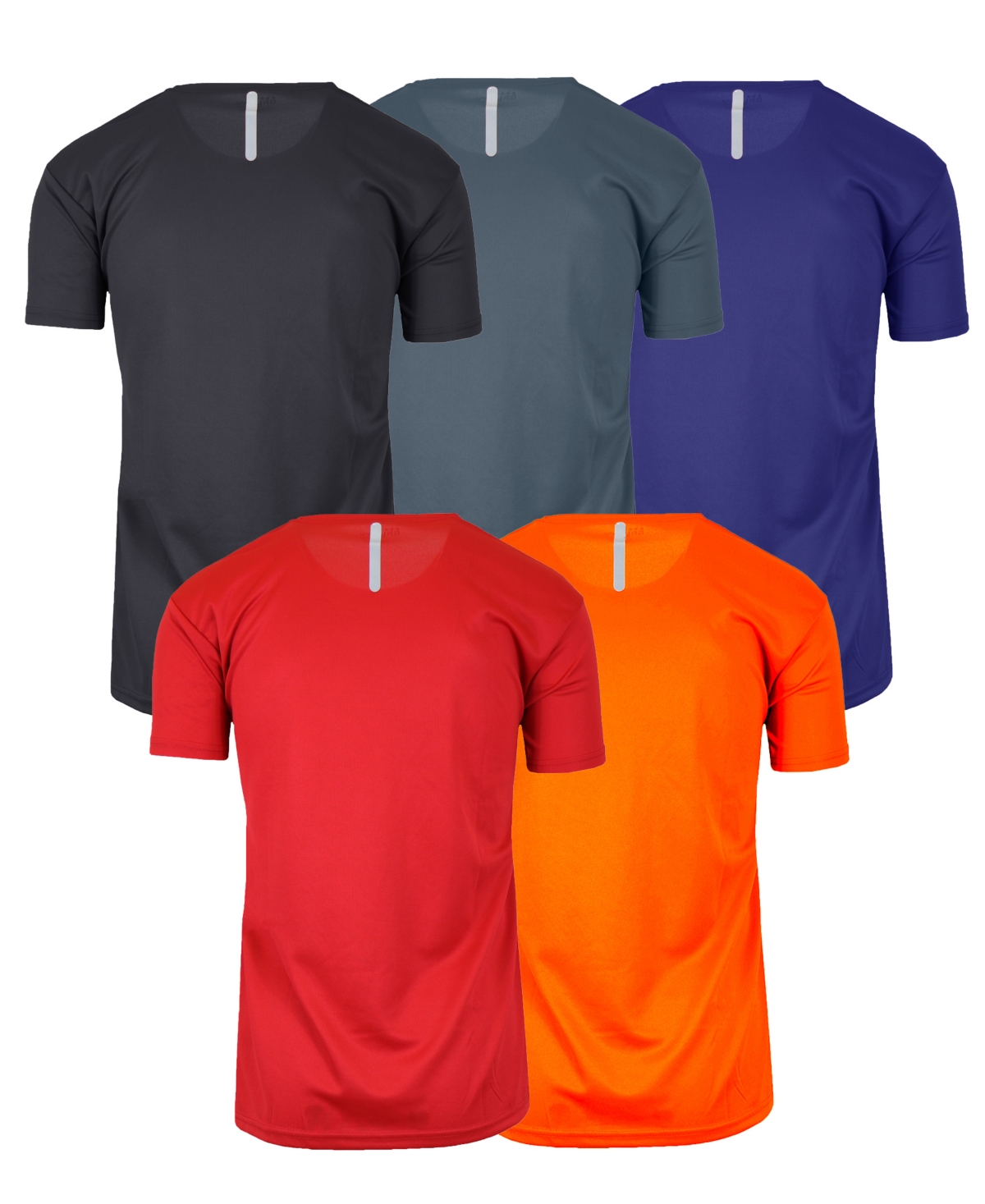Shop Galaxy By Harvic Men's Short Sleeve Moisture-wicking Quick Dry Performance Crew Neck Tee -5 Pack In Black Multi