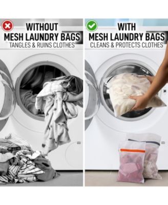 3 Pack Reusable Mesh Laundry Bags for Washing Machine