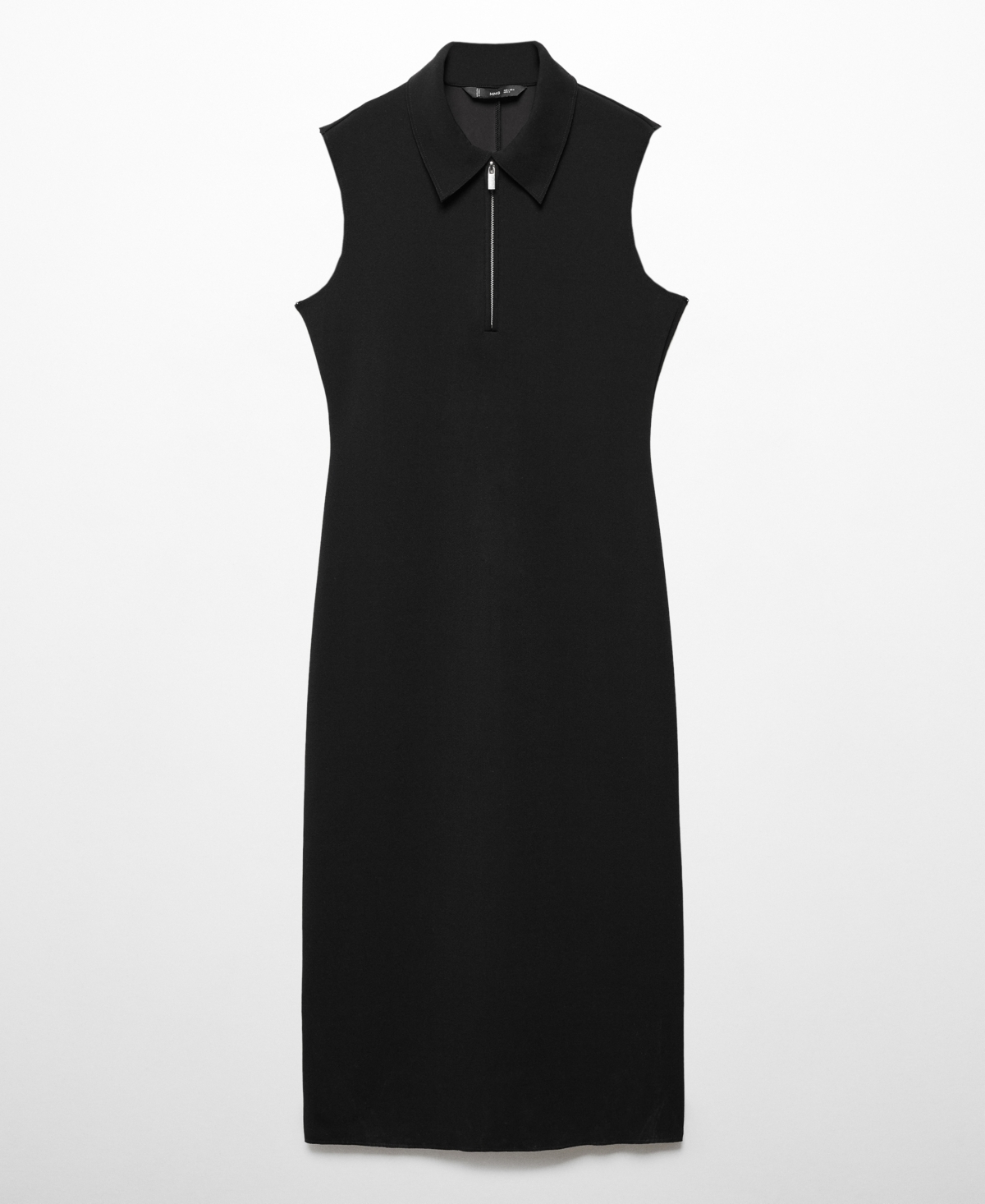 Shop Mango Women's Zipper Neck Dress In Light Beige