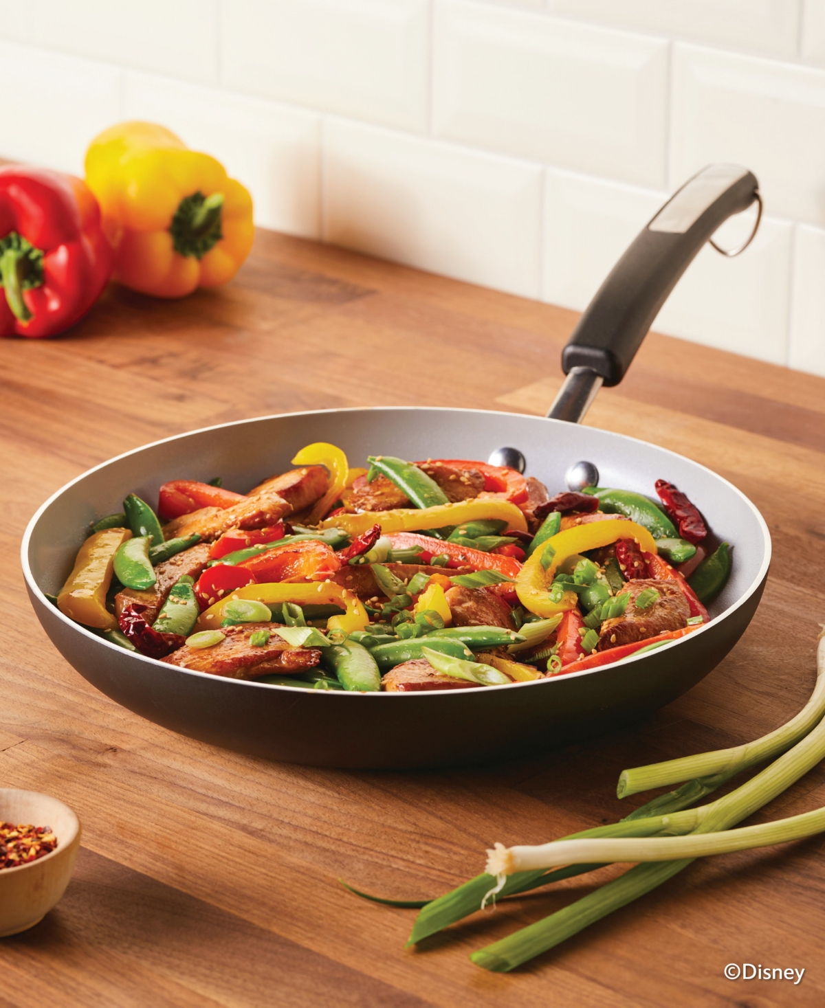 Farberware Disney Monochrome Ceramic Nonstick 11 Inch Fry Pan In Black