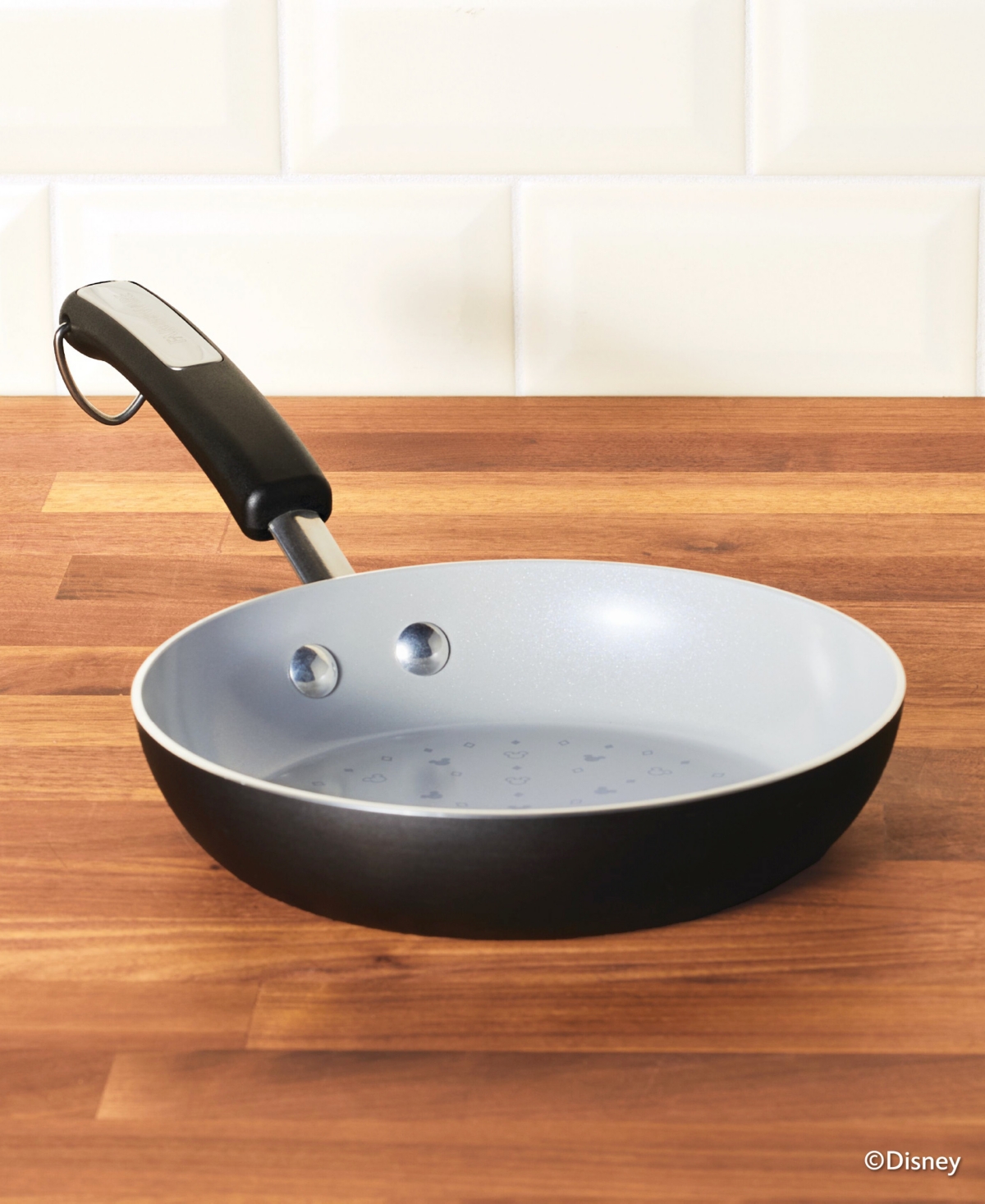 Shop Farberware Disney Monochrome 8 Inch Ceramic Nonstick Fry Pan In Black