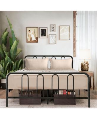 Metal Bed Frame with Headboard and Footboard