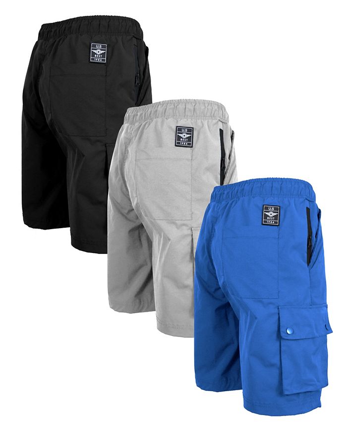 Galaxy By Harvic Men's Moisture Wicking Performance Quick Dry Cargo Shorts3 Pack Macy's
