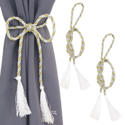 Indoor/Outdoor Decorative Window Curtain Rope Tassel Tiebacks - 42.5"