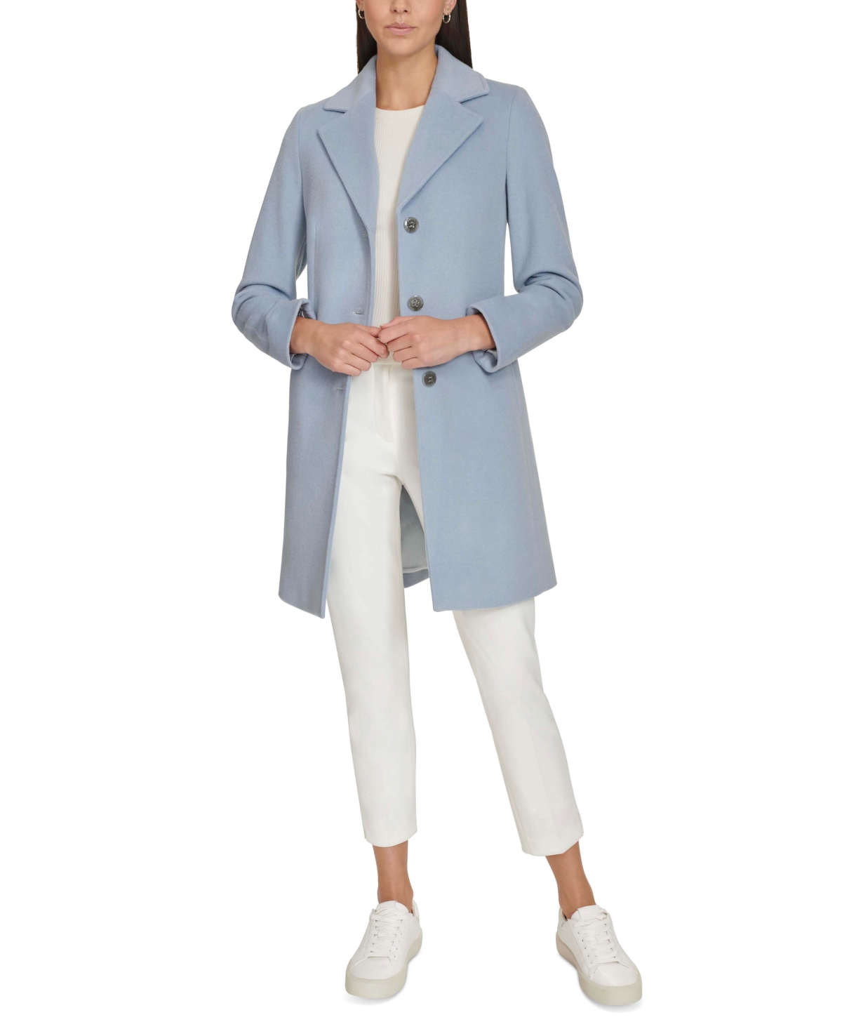 Calvin Klein Mid-length Coat In Chambray