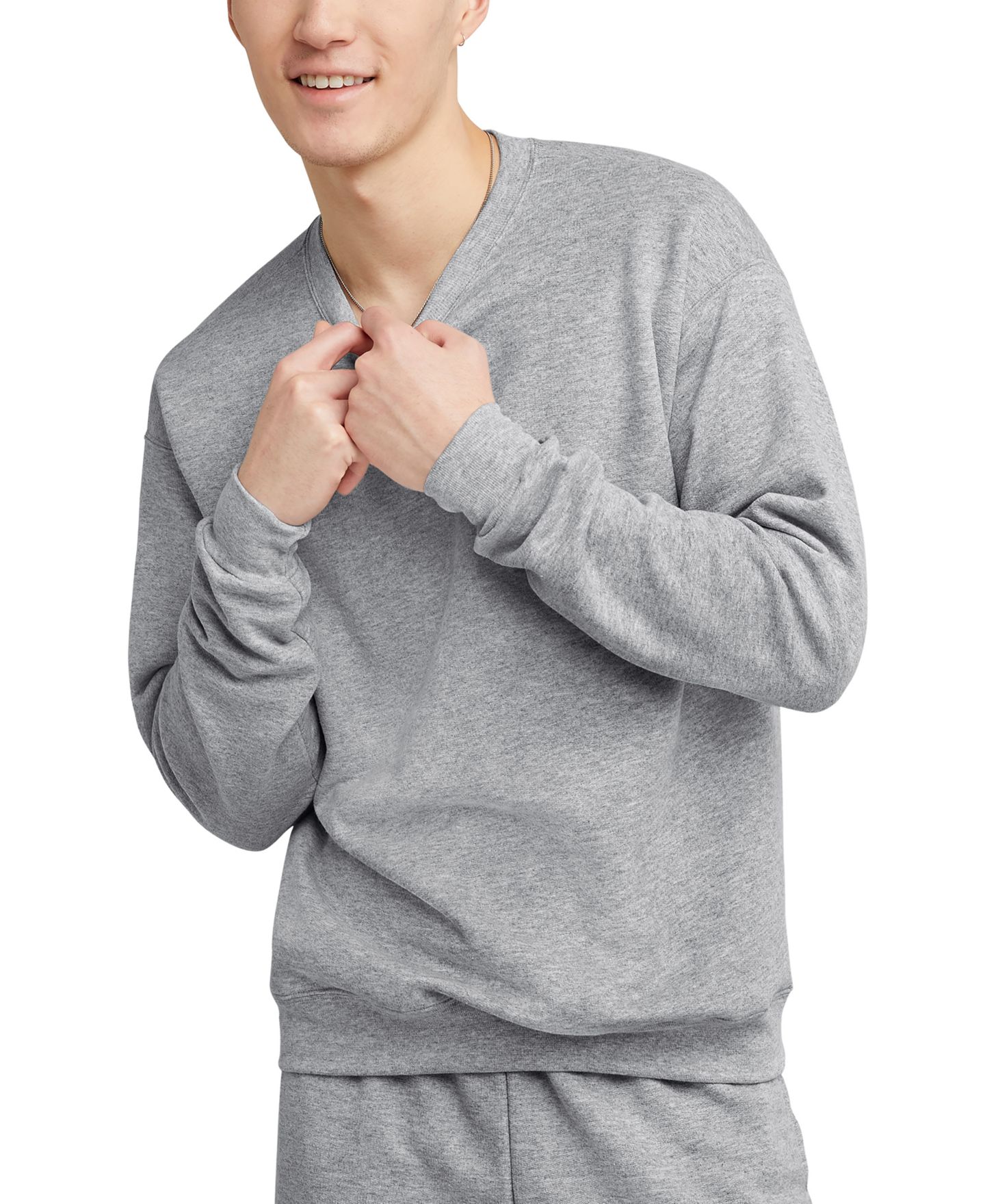 Мужской флисовый свитшот Hanes EcoSmart, набор из 2 шт, цвет: Чёрный — фото 14