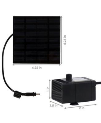 Outdoor Landscape Pond Pool Bird Bath Fountain Small Solar Powered Submersible Water Pump - 40 GPH