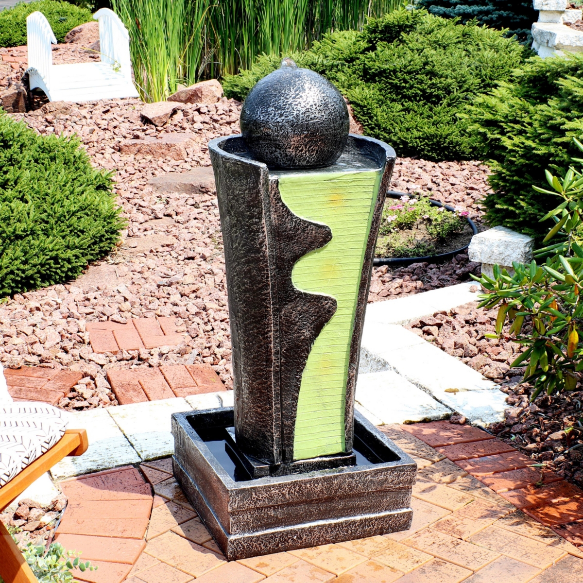 Sunnydaze Decor Electric Art Deco Rippling Stream Outdoor Water Fountain - 39 in