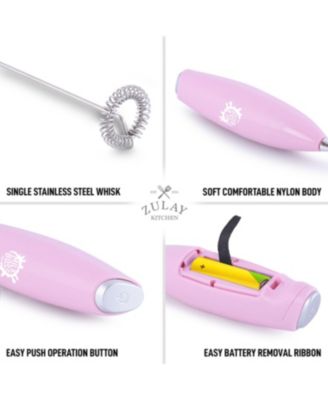 Milk Frother Whisk Handheld Electric Foam Maker with Batteries Included