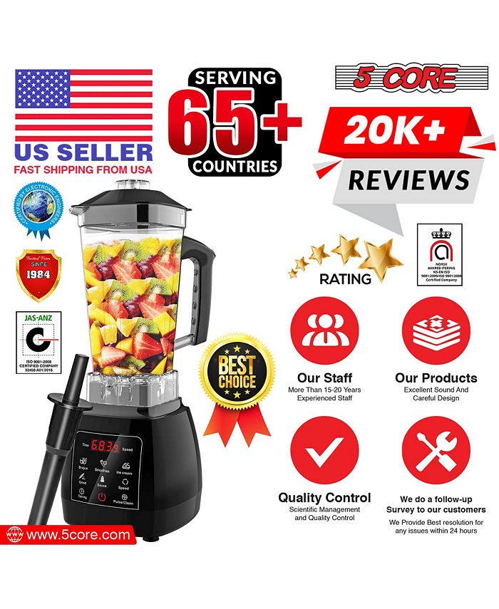 5 Core Personal Blender 68 Oz Capacity With Travel Mug Multipurpose