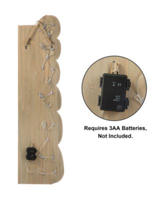 42"H Lighted Halloween Wooden Stacked Pumpkins Porch Sign with Timer