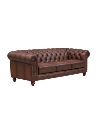 Alton Bay 91" Top Grain Leather Sofa Couch