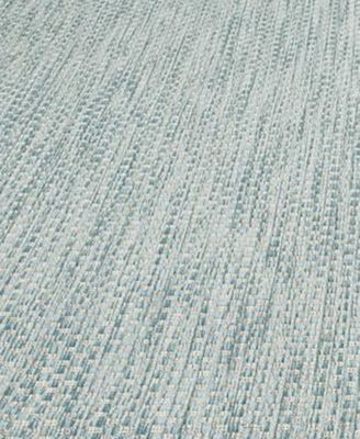 Courtyard CY8521 Aqua and Gray 8' x 11' Outdoor Area Rug