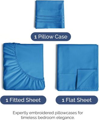 Microfiber 3 Piece Deep Pocket Sheet Set, Twin