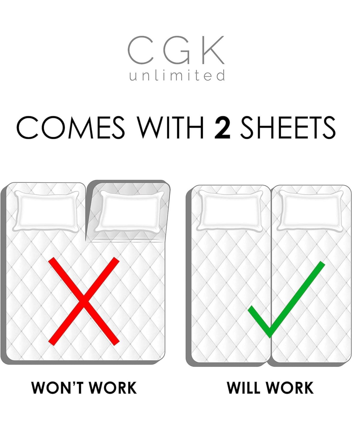 Cgk Unlimited Deep Pocket 14 - 16 Inch Microfiber Fitted Sheet -