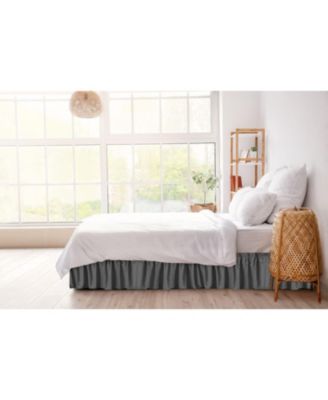 Ruffled Elastic Wrap Around Bedskirt 12 Inch Drop - Twin