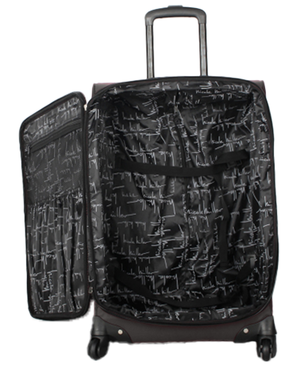 Shop Nicole Miller Sam 3 Piece Luggage Set In Grey