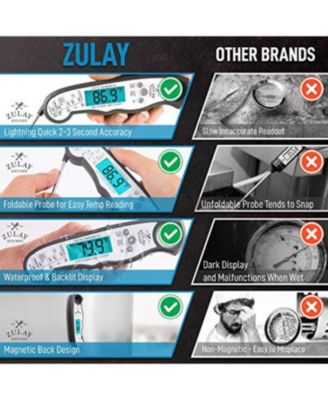 Instant Read Food Thermometer - Waterproof Digital Meat Thermometer