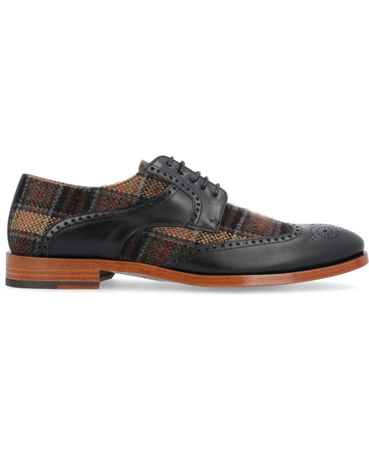 Shop Taft Men's The Wallace Lace-up Brogue Wingtip Oxford Shoe In Brown Tart