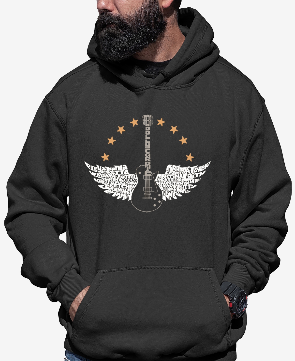La Pop Art Country Female Singers - Men's Word Art Hooded Sweatshirt