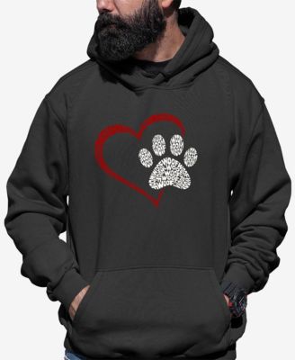 Paw Heart - Men's Word Art Hooded Sweatshirt