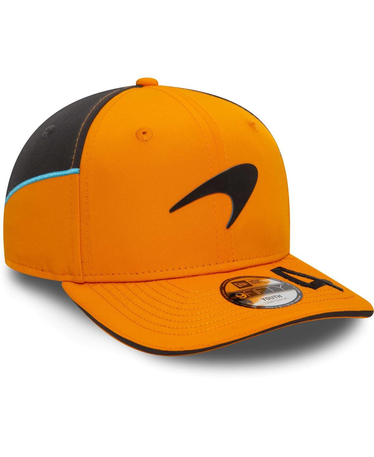 Shop New Era Youth Lando Norris Orange Mclaren F1 Team Driver 9fifty Adjustable Hat