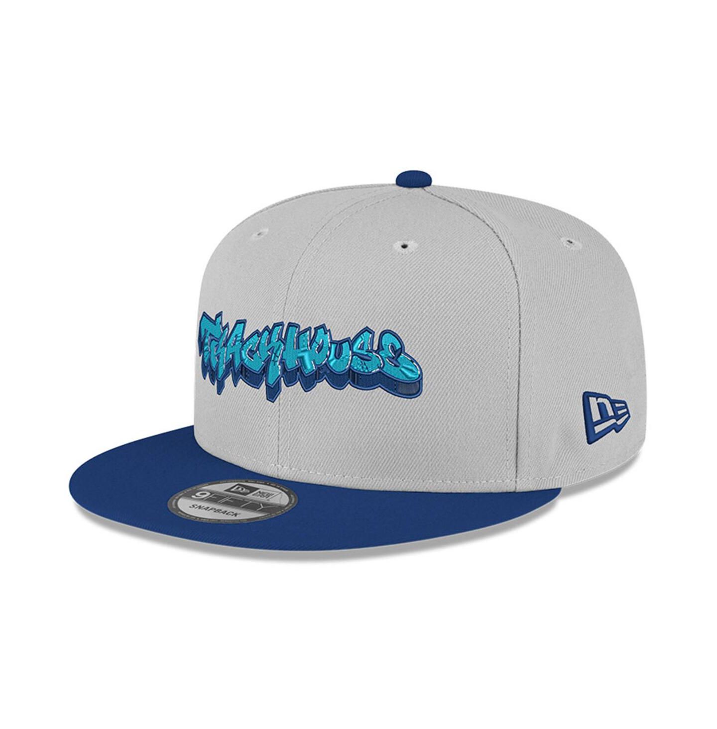 Мужская кепка New Era Gray/Blue Track house Racing Graffiti 9forty Adjustable Hat — фото 2