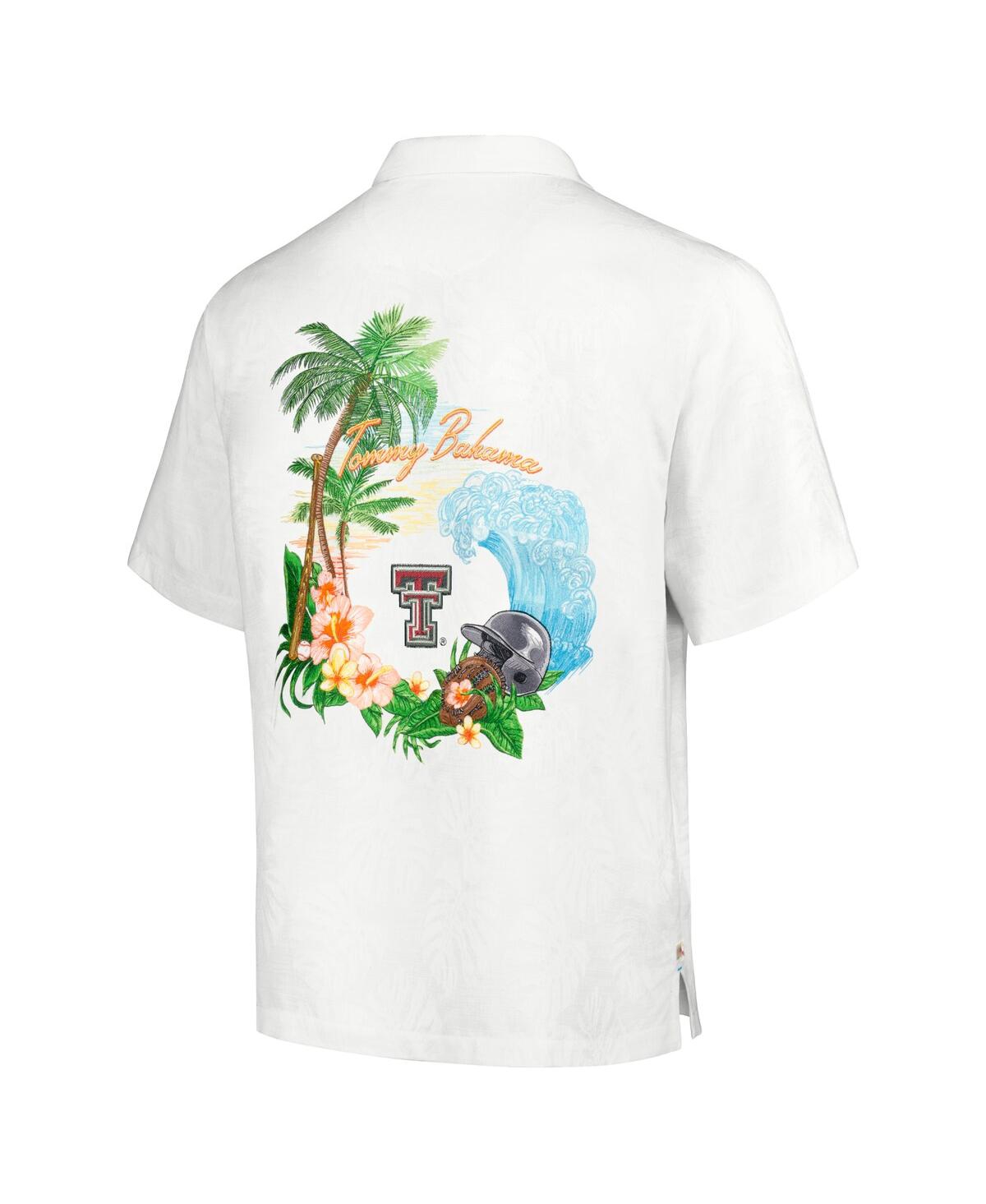 Tommy Bahama White Texas Tech Red Raiders Castaway Game Camp Button-up Shirt In White