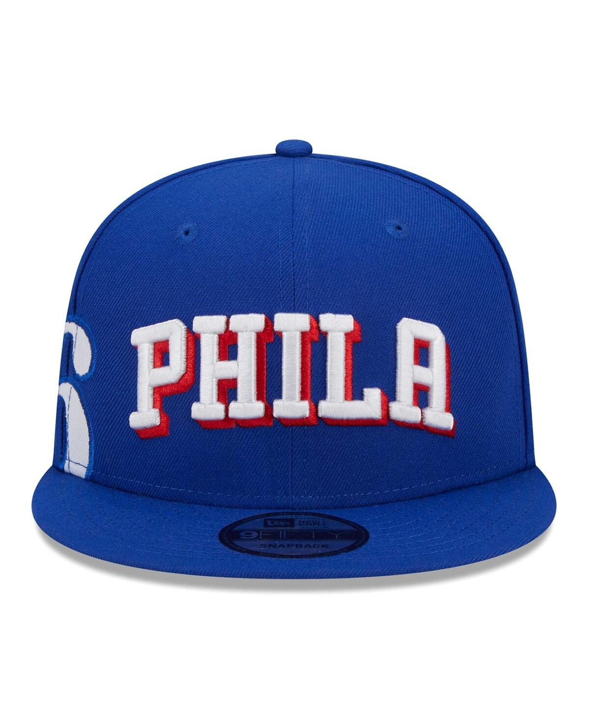 Shop New Era Men's Royal Philadelphia 76ers Side Logo 9fifty Snapback Hat