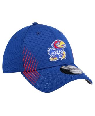 Men's Royal Kansas Jayhawks Active Slash Sides 39Thirty Flex Hat