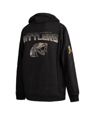 Men"s Black Florida A M Rattlers Puff Print Sliced Pullover Hoodie
