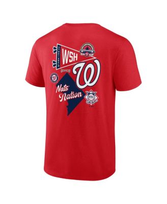 Branded Men's Red Washington Nationals Split Zone T-Shirt