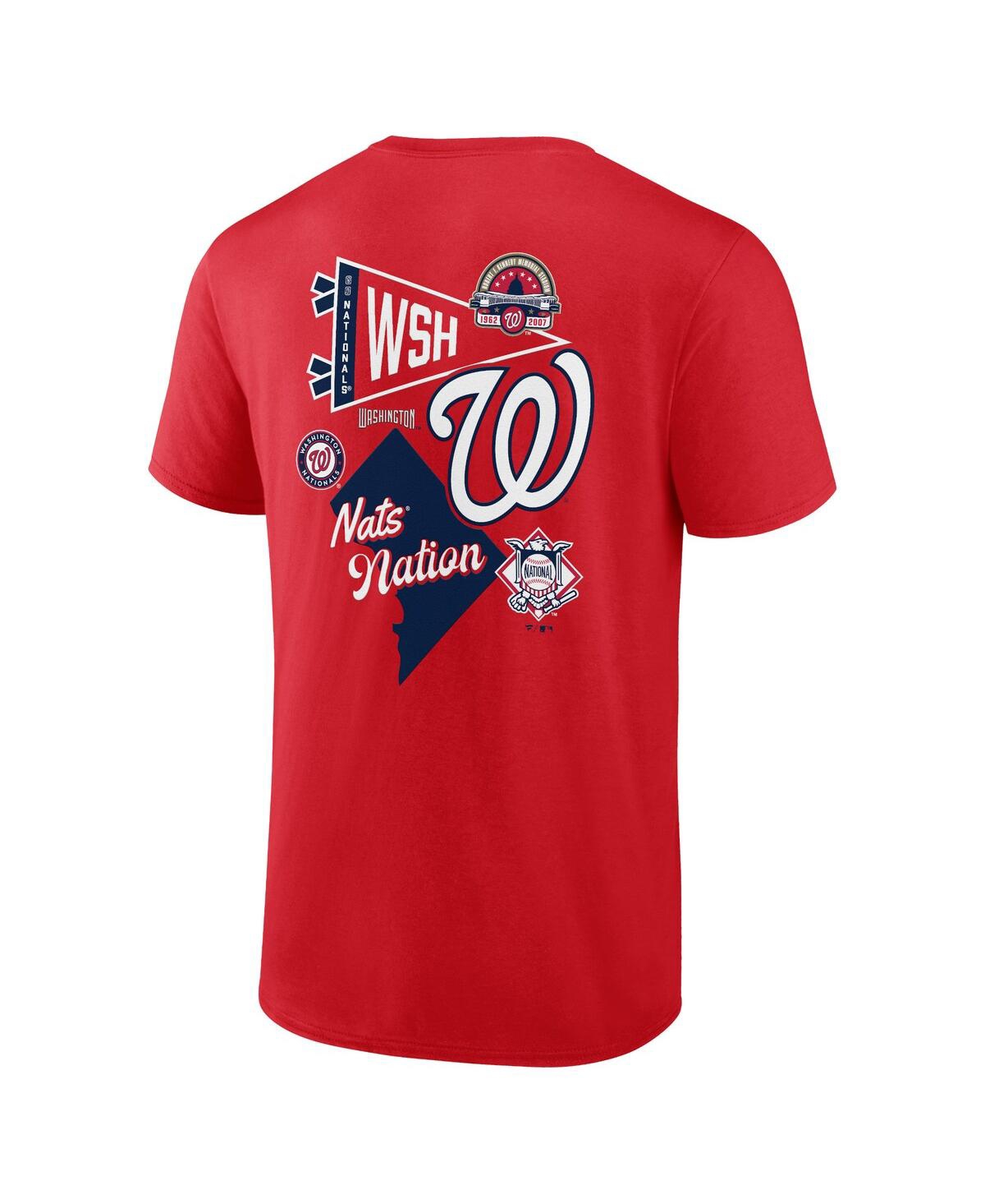 Shop Fanatics Branded Men's Red Washington Nationals Split Zone T-shirt In Athltc Red
