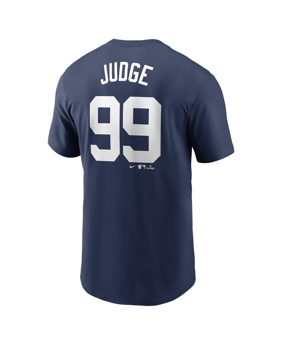 Fanatics Nike Men's Aaron Judge Navy New York Yankees Fuse Name Number T-shirt In Mdngtnavy