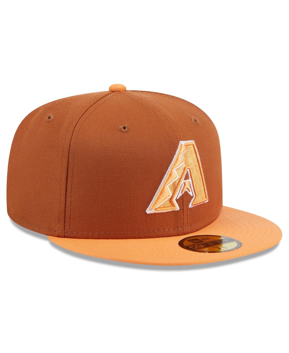 Shop New Era Men's Brown/orange Arizona Diamondbacks Spring Color Basic Two-tone 59fifty Fitted Hat In Brown Oran