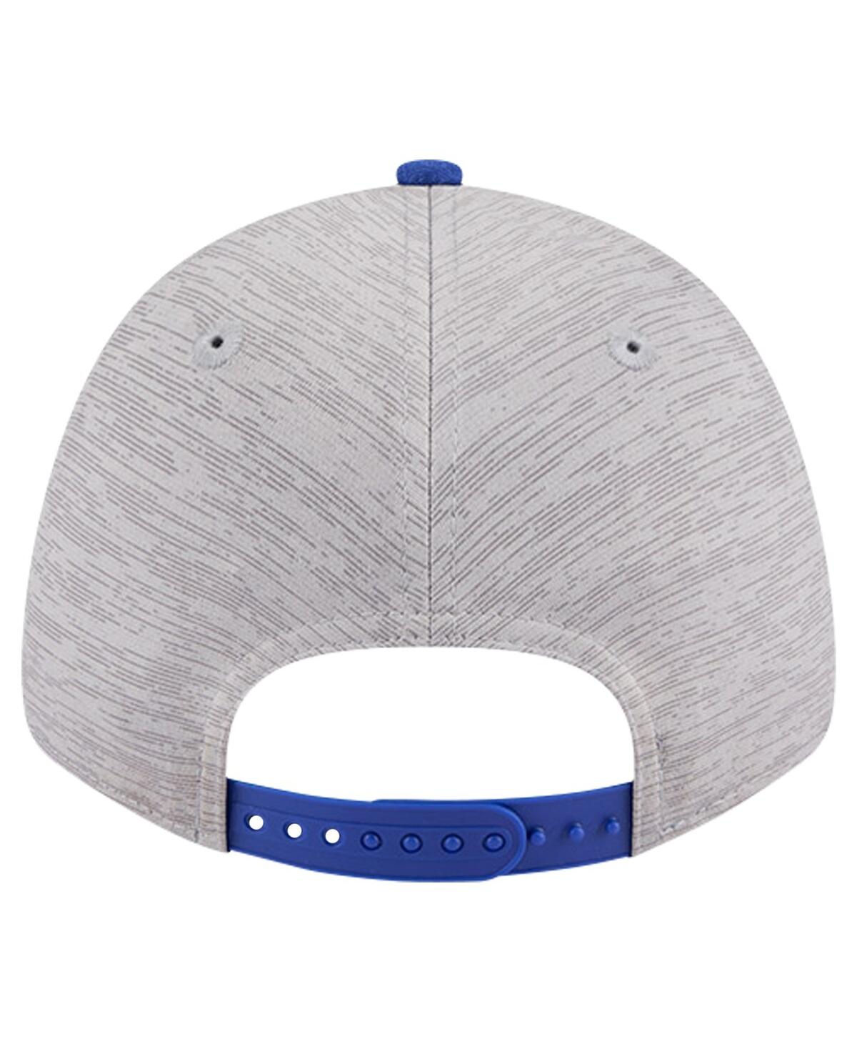 New Era Men's Heather Gray/royal Golden State Warriors Active Digi-tech Two-tone 9forty Adjustable Hat In Heather Gr