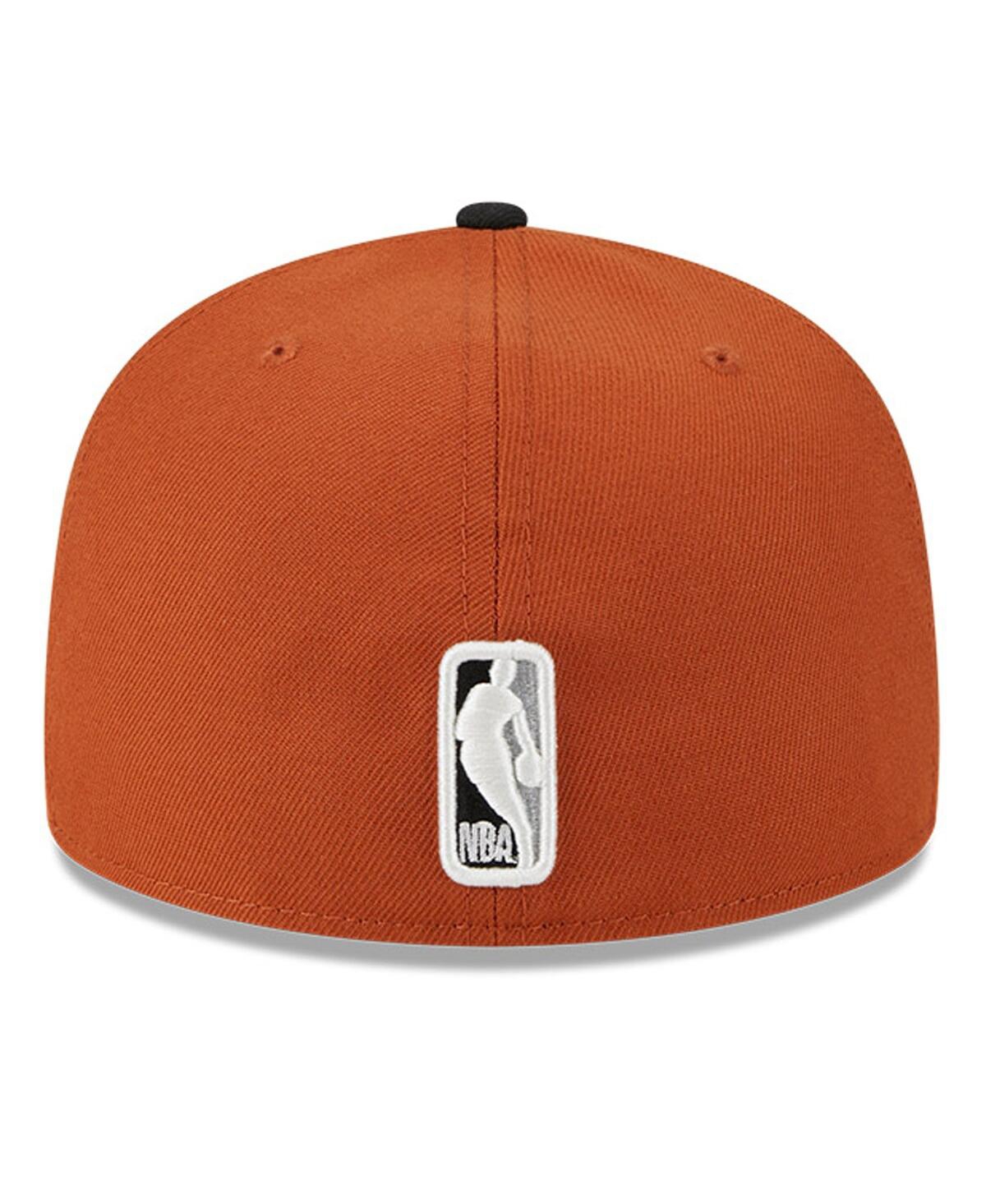 New Era Men's Rust/black Memphis Grizzlies Two-tone 59fifty Fitted Hat In Burnt Oran