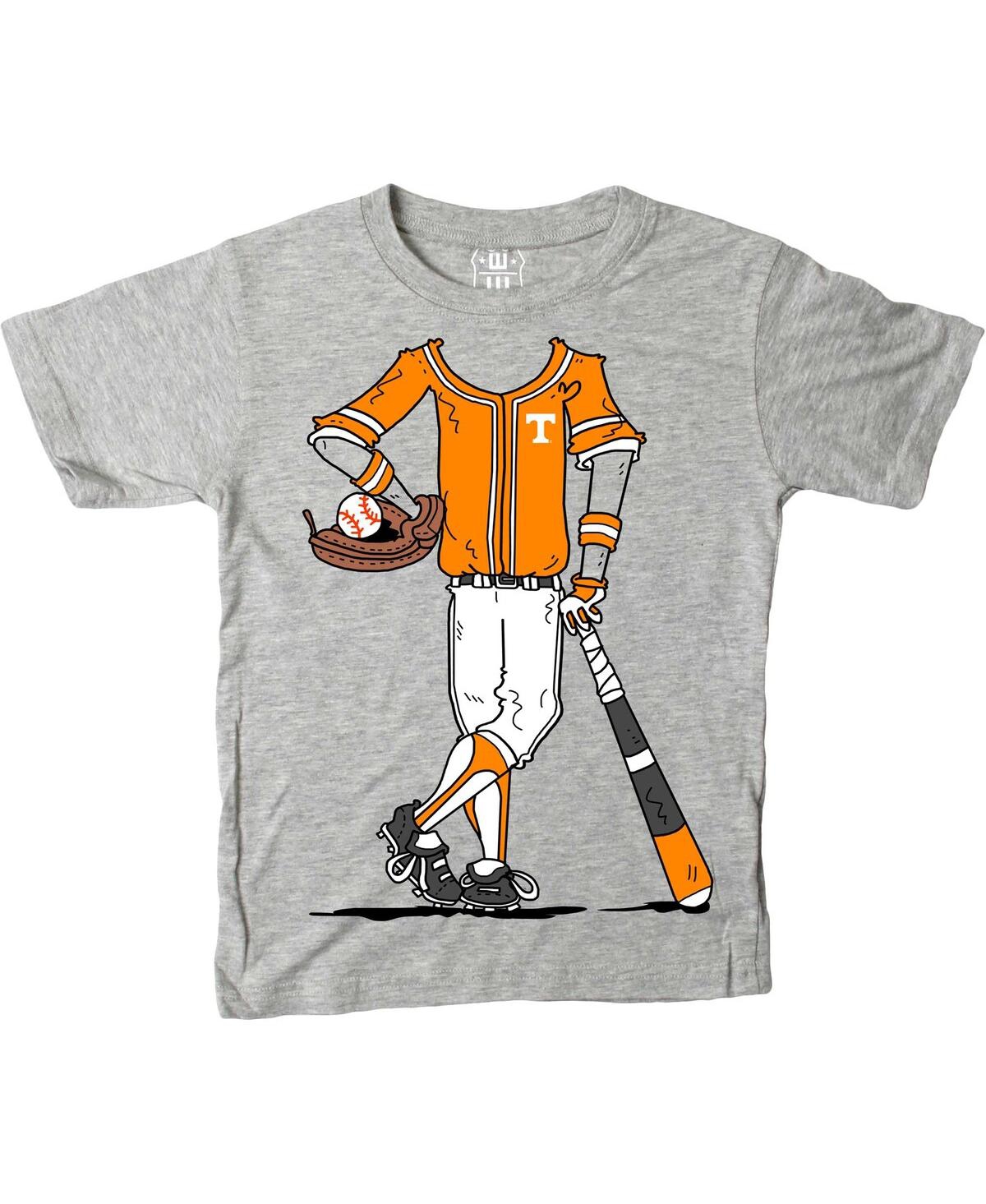 Wes Willy Youth Gray Tennessee Volunteers Baseball Player T-Shirt - Gray