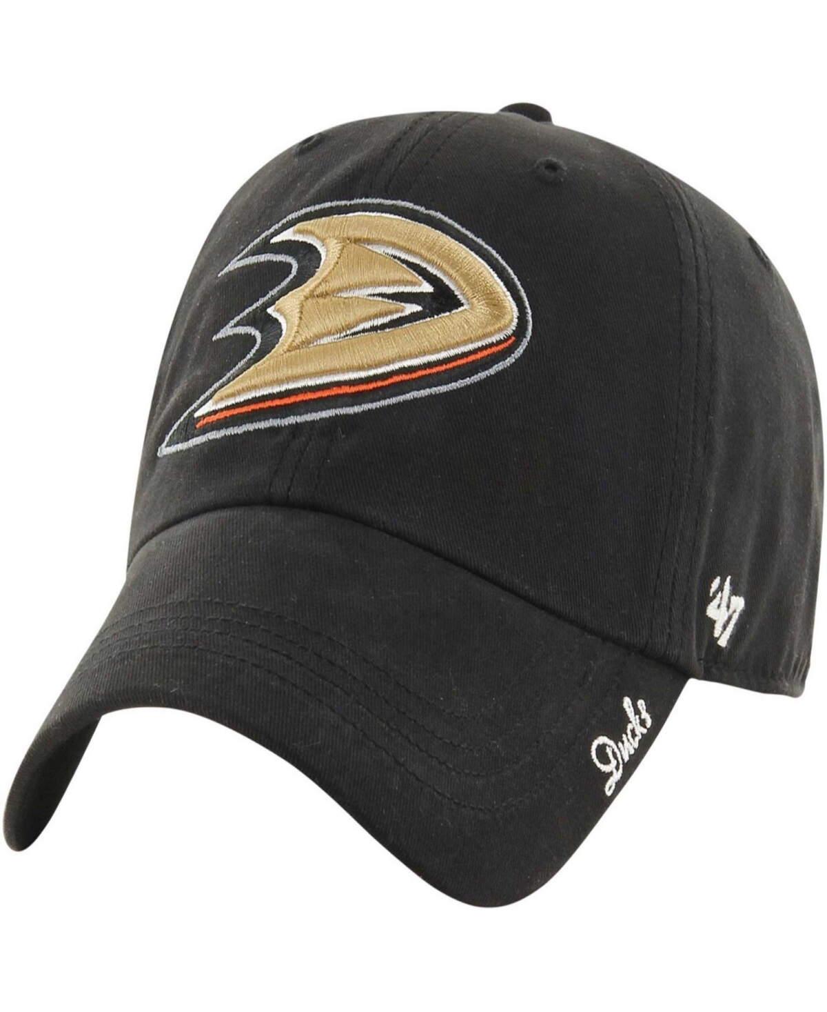 47 Women's Black Anaheim Ducks Miata Clean Up Adjustable Hat - Black