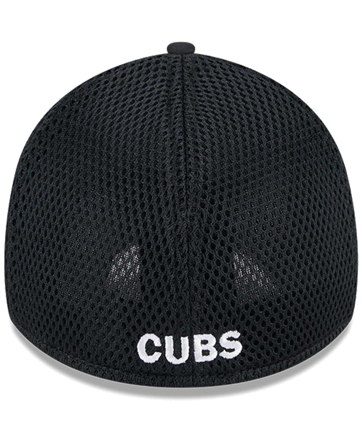 New Era Men's Chicago Cubs EvergreenWhite Neo 39Thirty Flex Hat - Black