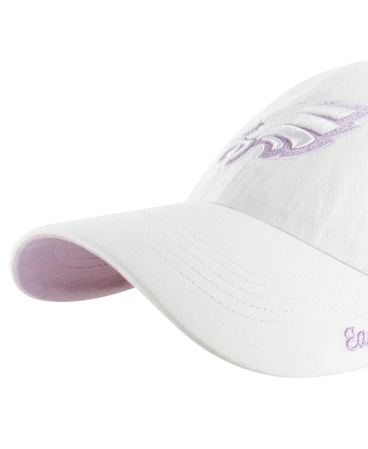 Shop 47 Brand 47 Women's White Philadelphia Eagles Ballpark Cheer Clean Up Adjustable Hat