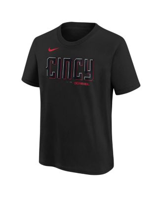 Youth Elly De La Cruz Black Cincinnati Reds Fuse City Connect Name Number T-Shirt