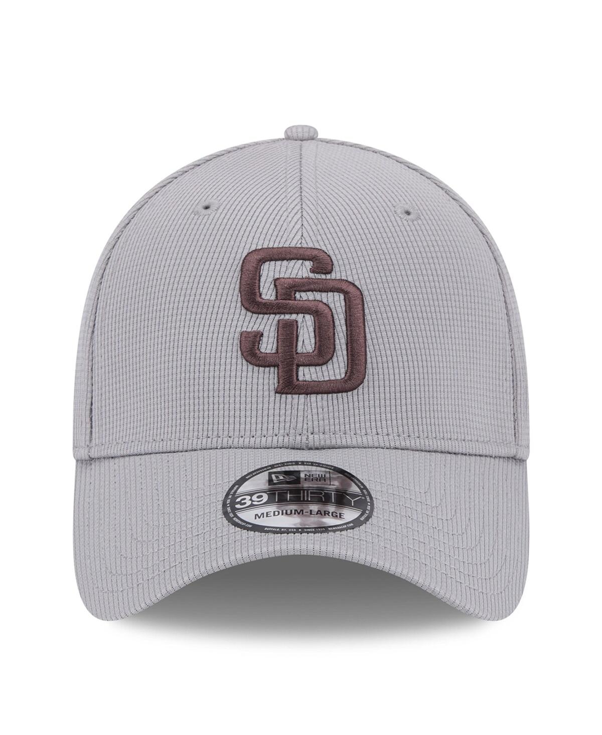 Shop New Era Men's Gray San Diego Padres Active Pivot 39thirty Flex Hat