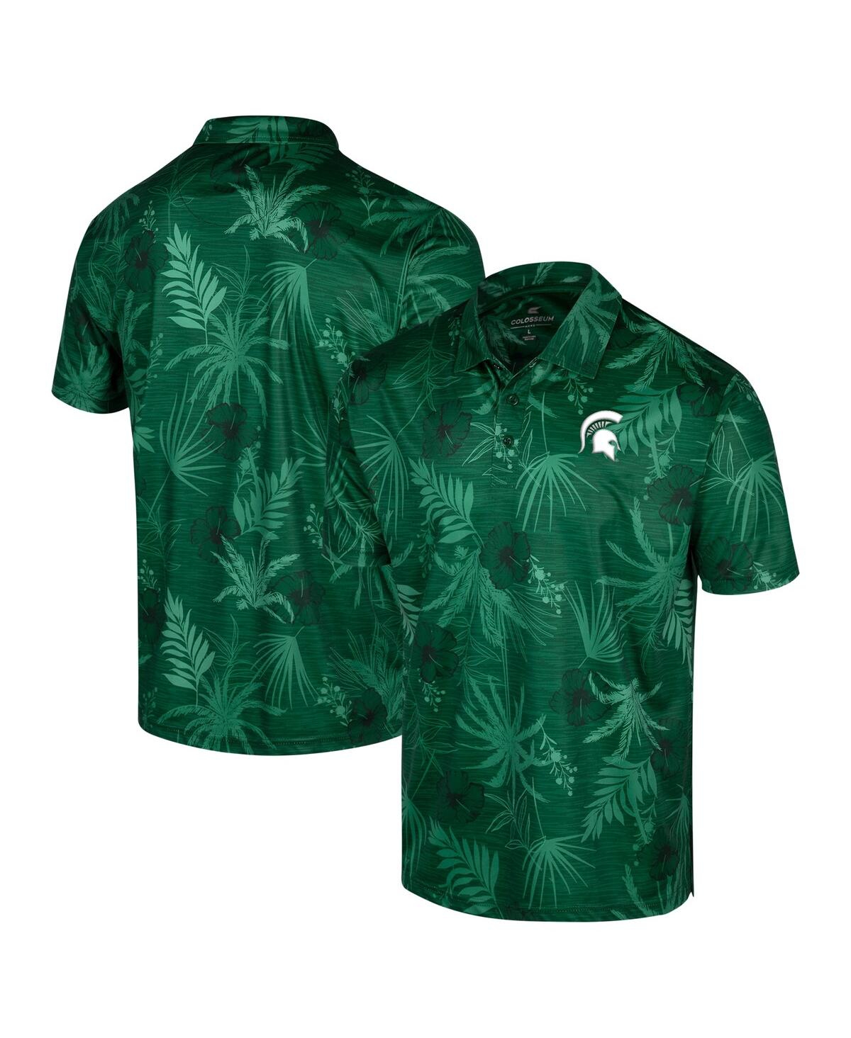 Men's Green Michigan State Spartans Big Tall Palms Polo - Green