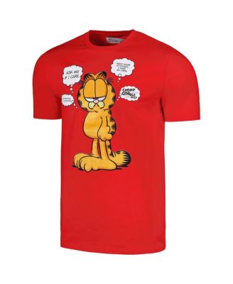 Unisex Red Garfield Ask Me If I Care T-Shirt