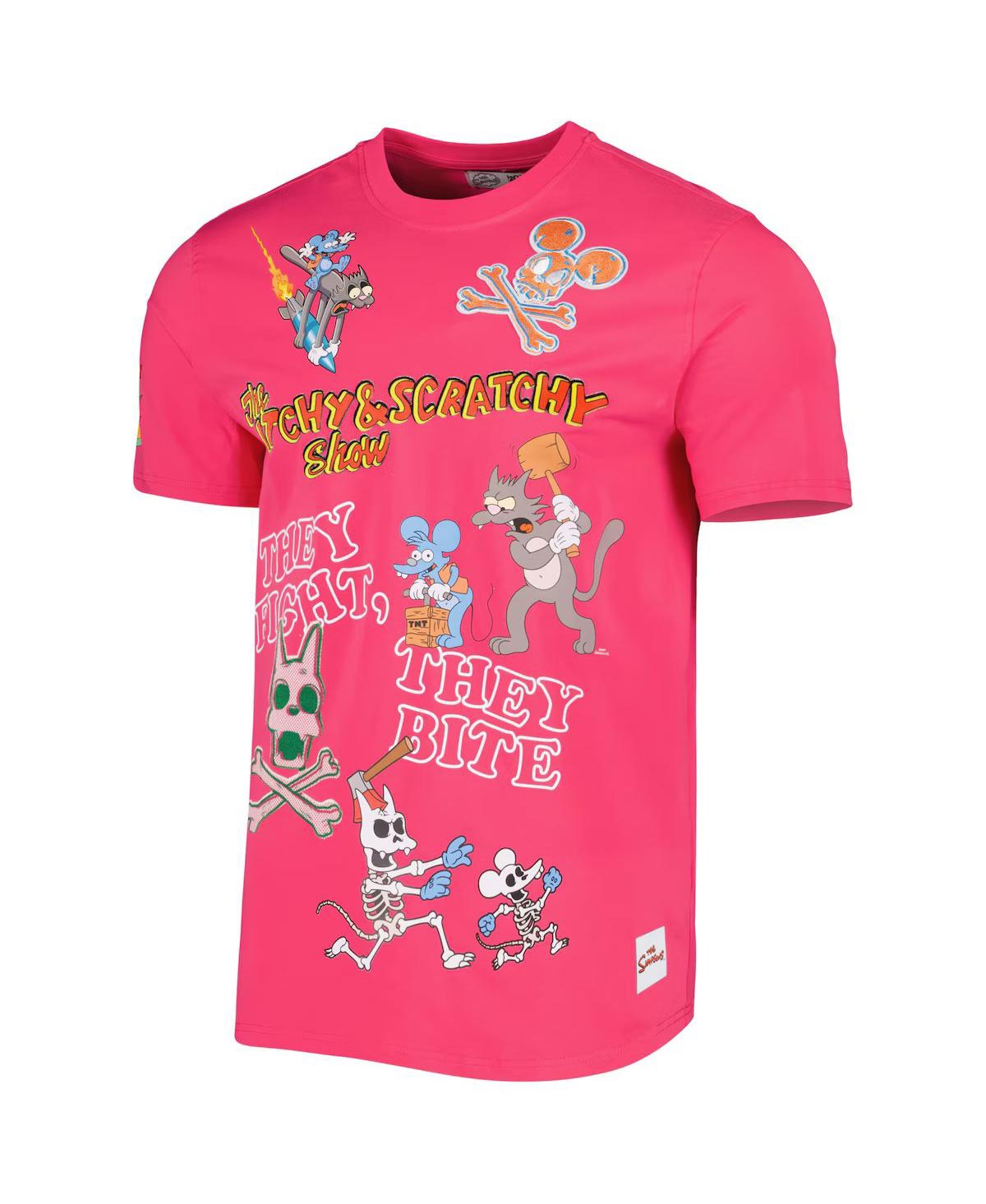 Shop Freeze Max Unisex Pink The Simpsons Itchy Scratchy T-shirt