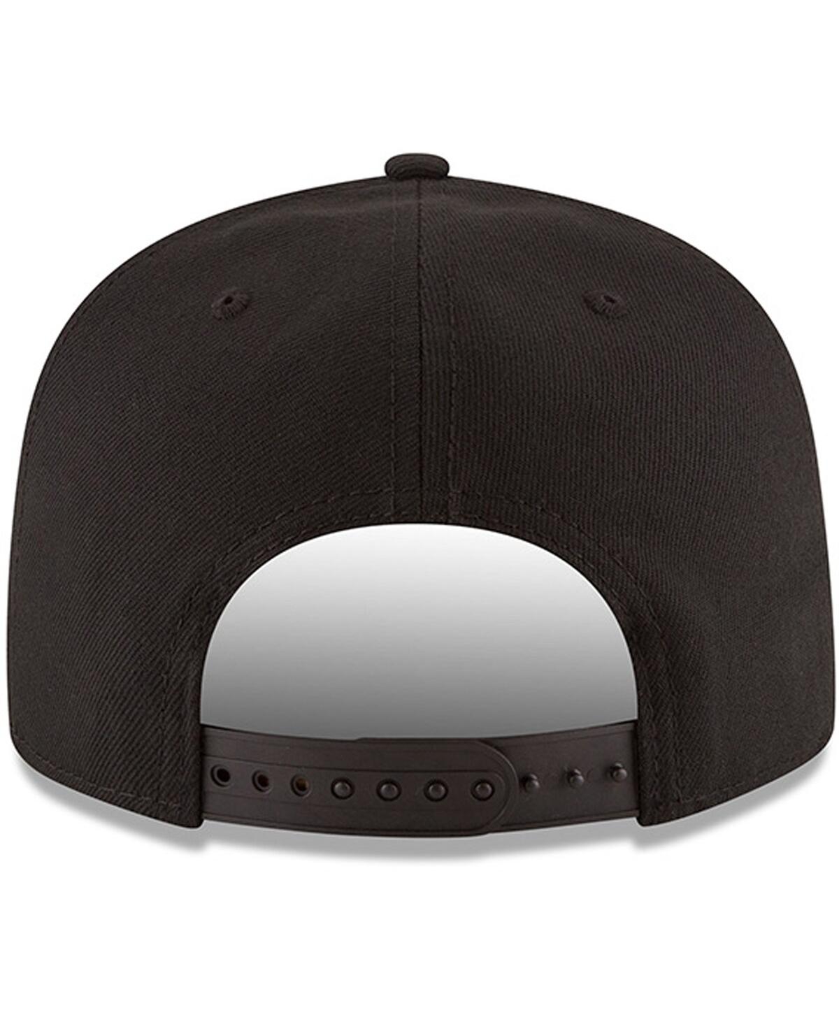 Shop Lids New Era Men's Black Sacramento Kings Black White Logo 9fifty Adjustable Snapback Hat