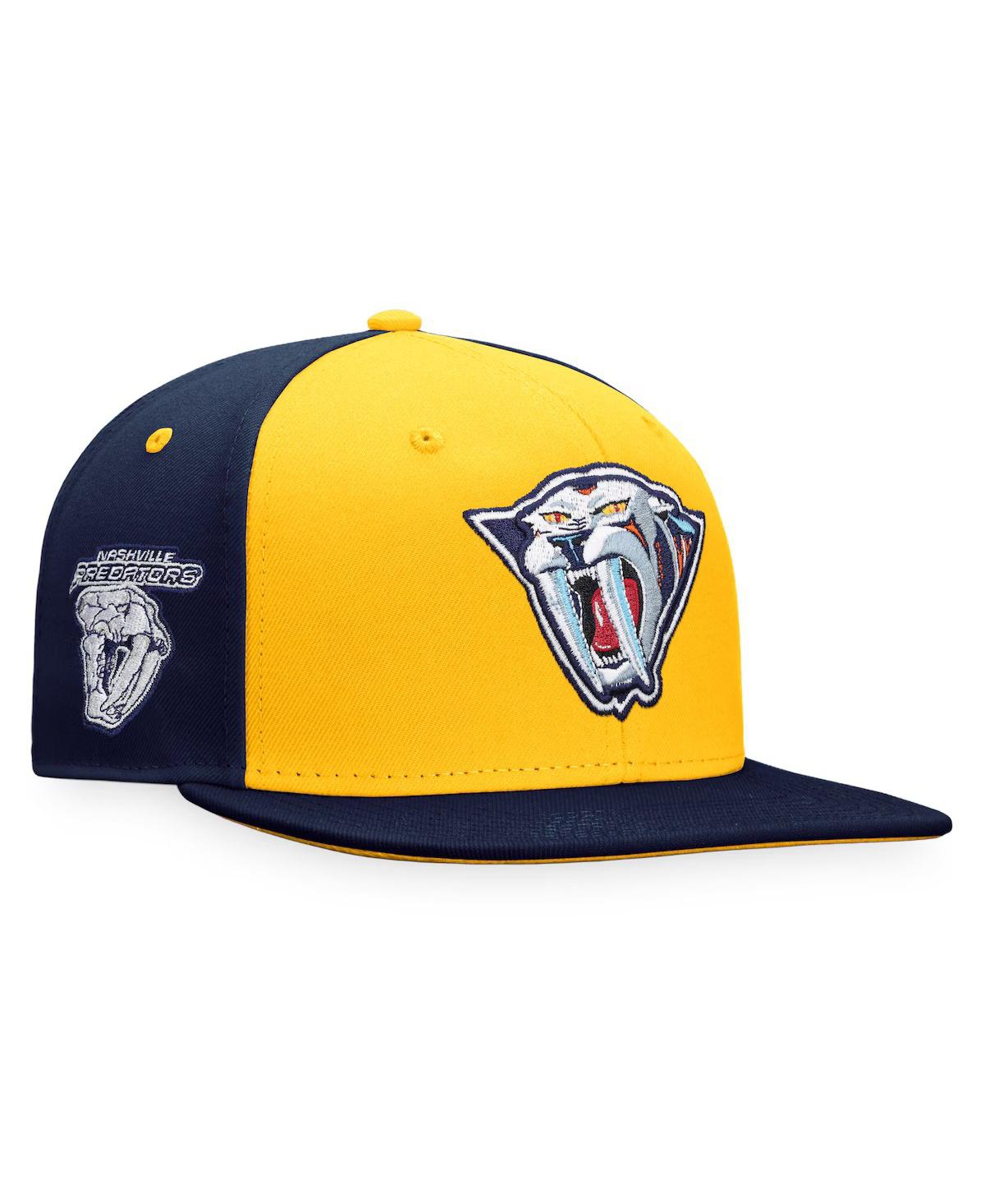 Shop Fanatics Branded Men's Gold/navy Nashville Predators Authentic Pro Special Edition Snapback Hat In Yg,an