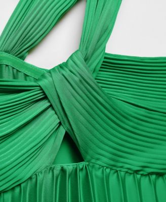 Mango Women's Asymmetrical Pleated Dress - Macy's